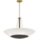 BAX 5 Light 32 inch Sand Coal and Soft Brass Pendant Ceiling Light
